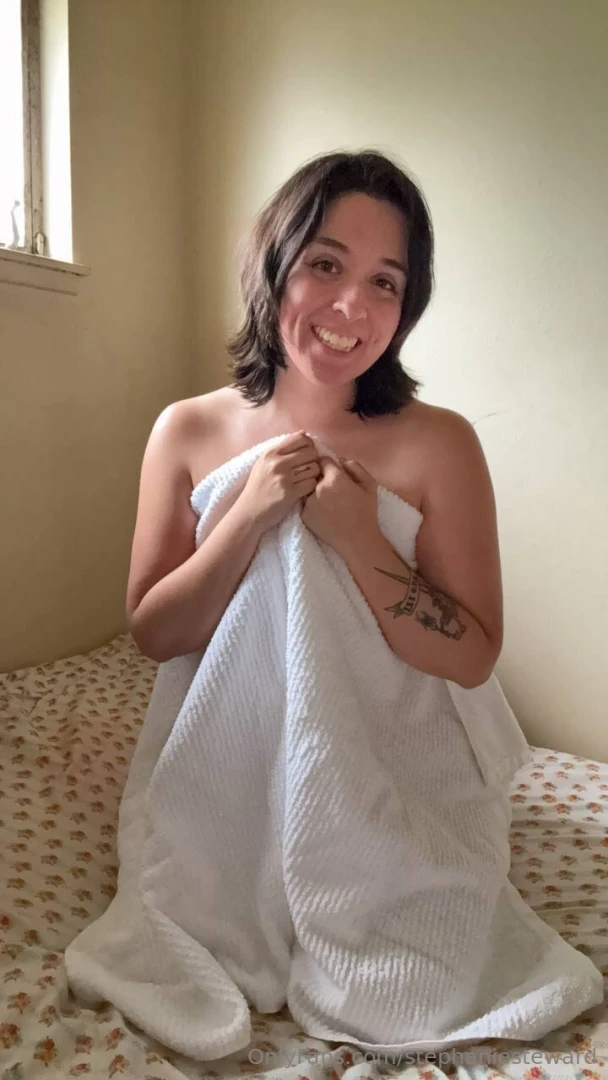 Waiting for you after a hot shower probably nothing under the towel 