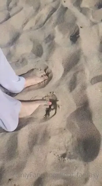 New pink toes spent the day on the beach sand between my toes would 