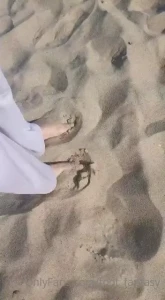 foot-fantasy - New pink toes spent the day on the beach sand between my toes would 