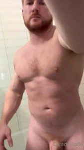 quadzilla86 - My cock is always mad floppy after a hot shower 