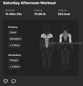 Saturday s chest day 79 600lbs lifted total each set and each rep part 3
