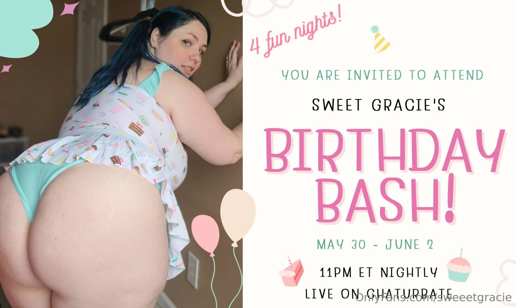 I m back and ready to blow some candles and maybe something else 