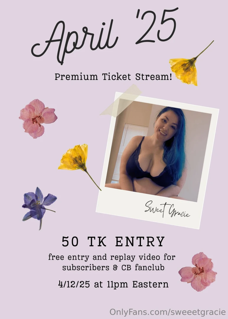 Subscribe to sweet_gracie for your free invite and replay video after 