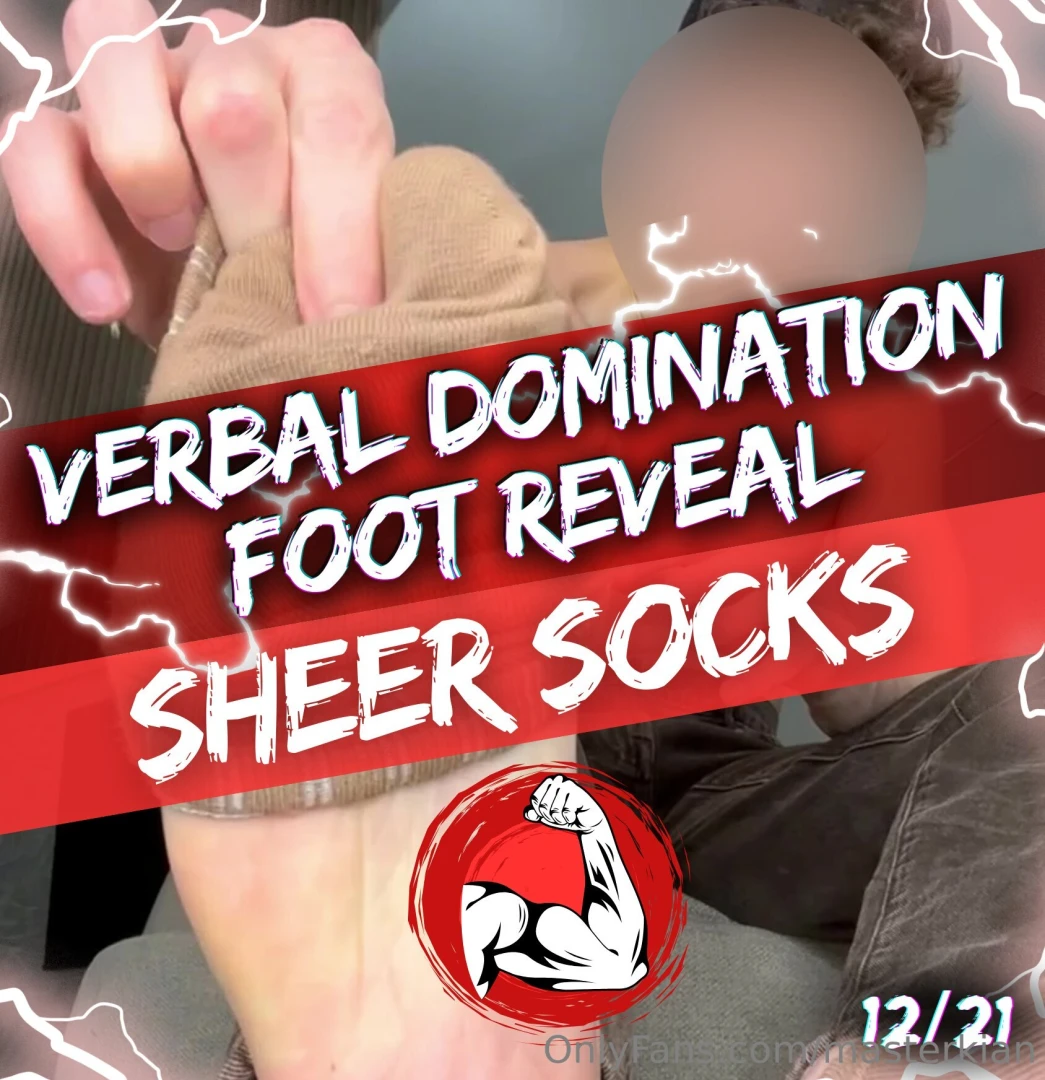 New verbal dom foot reveal in sheer socks with full face unblurred part 1 