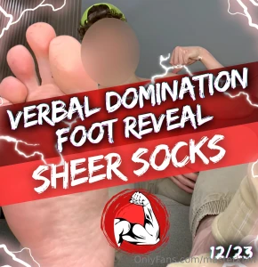 New verbal dom foot reveal in sheer socks with full face unblurred