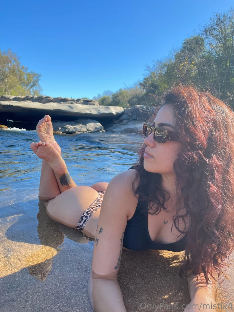 Enjoying the water and the sun you can see how my feet are getting wet part 1 