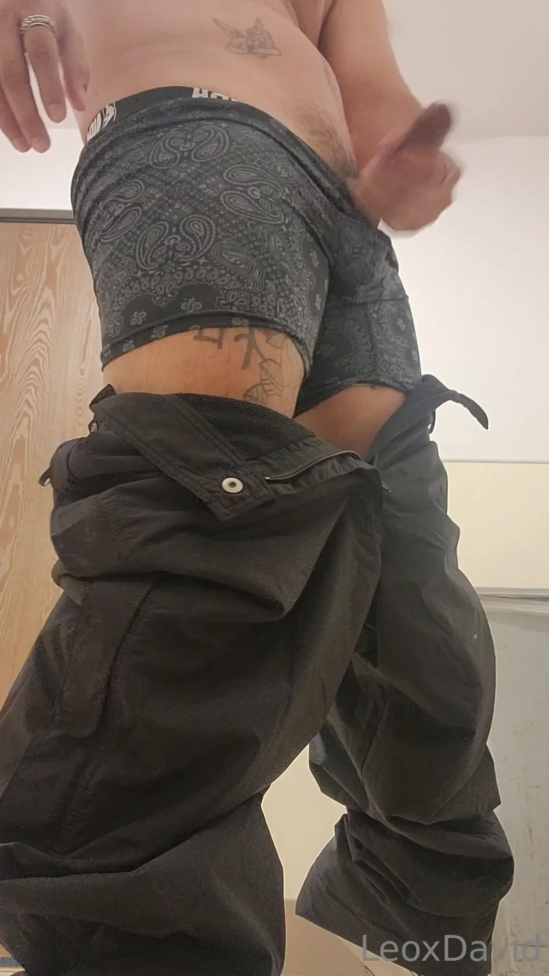 Watch me jerk my cock in the restroom 