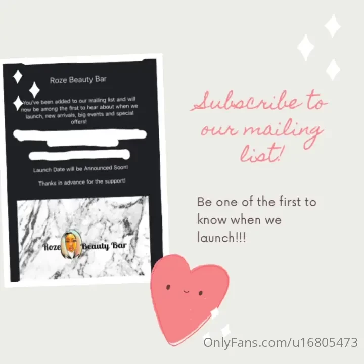 Go to rozebeautybar com and sign up to my mailing list i have a 