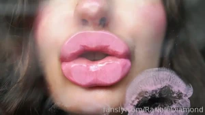 Sensual creamy pink lipgloss kiss drenched in creamy pink lipgloss my