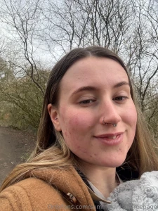 Enjoying my morning walk with the pooch