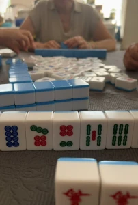 Mahjong is my favorite after i win i relax my meaty feet do get some