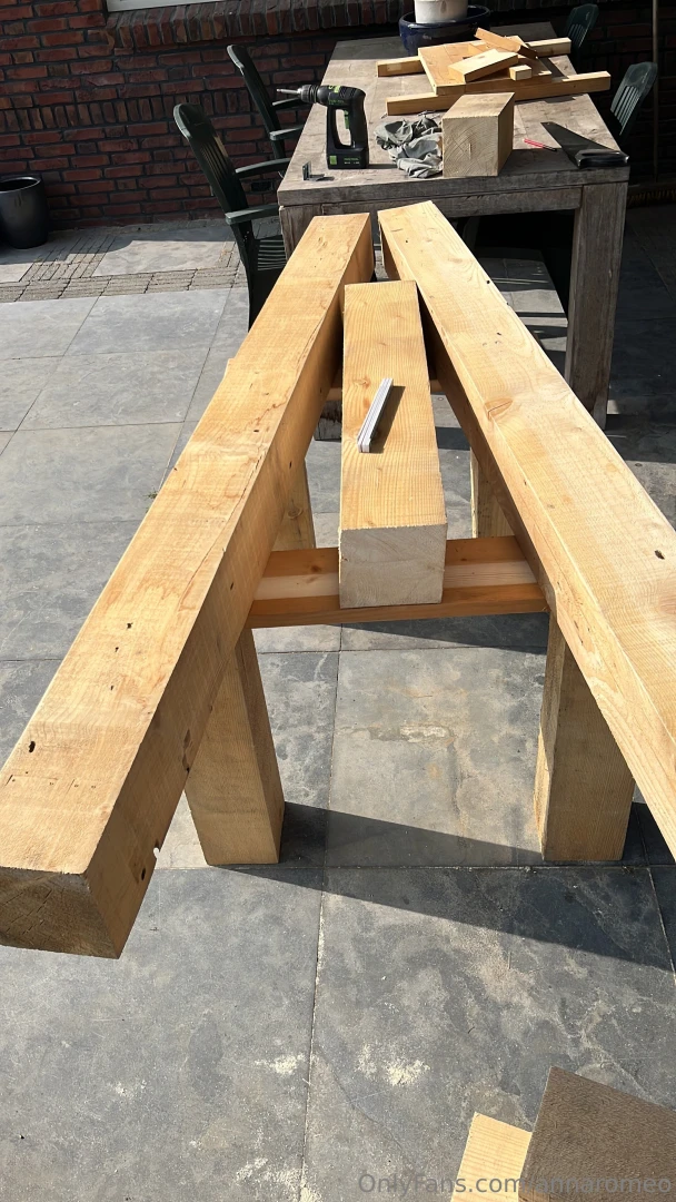 I was working on a new table and she was wondering how it would look part 2 