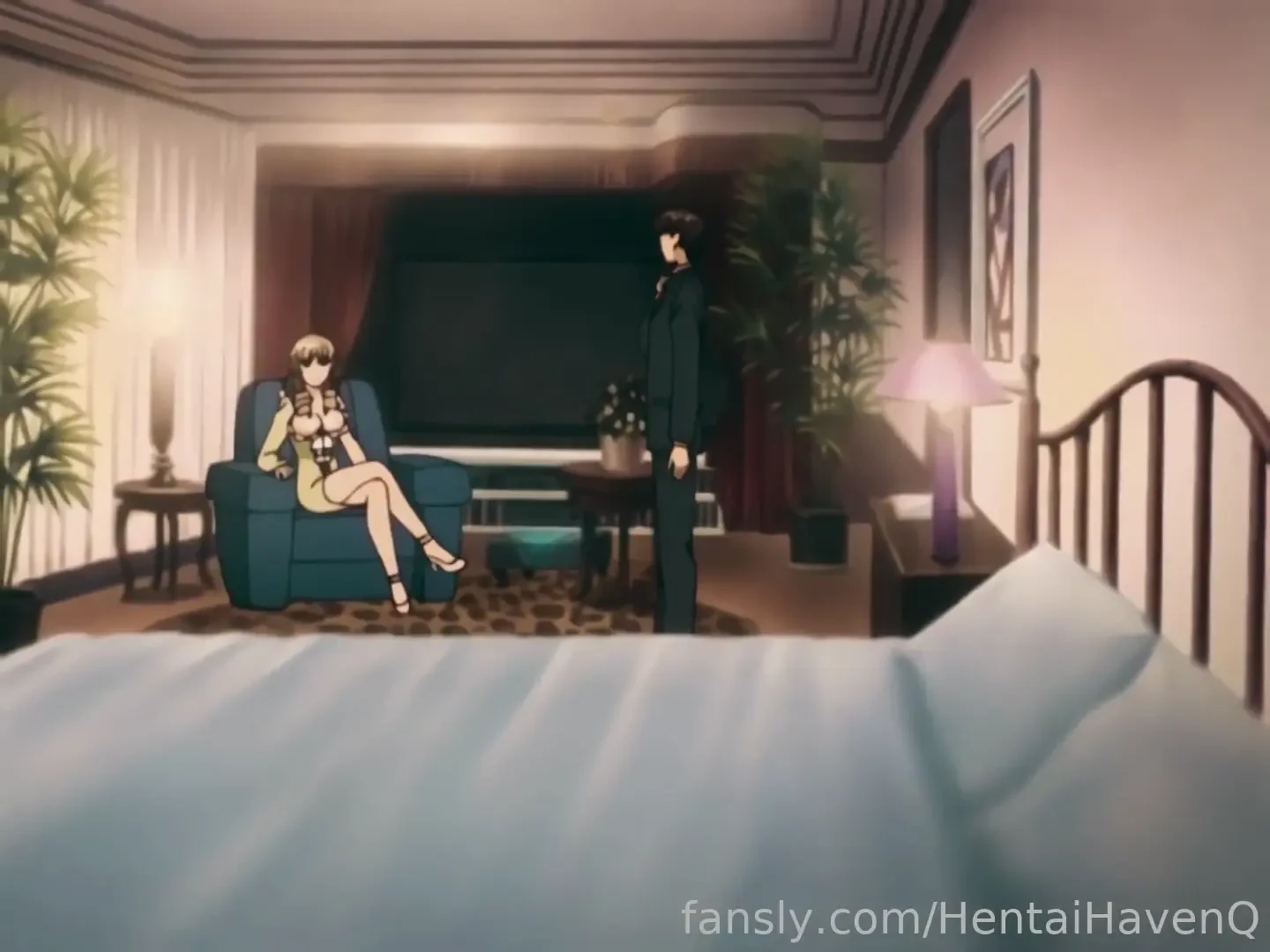 Excited girl with hairy pussy and provocative dress likes to do 