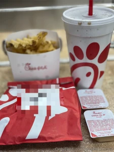 After a long morning at the office chick-fil-a definitely filled me up