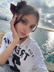 Just me the sea and a mood that whispers don t scroll too fast you