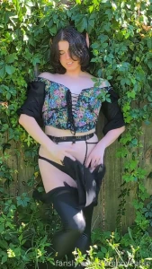 Maybe you should take yours off too outdoors public cosplay elf petite