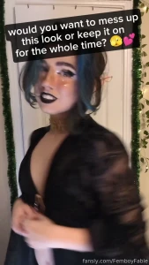 I think my black lipstick could look so good all over you goth cosplay