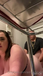 Bathroom quickie with baby daddy