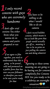 Rules to filming with me