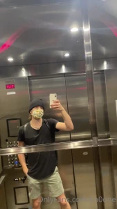 A wave from the elevator on my way to be worshipped and a very busy