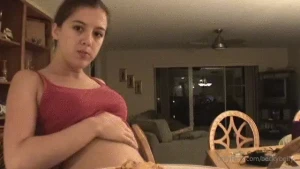 Finishing up that delivery pizza