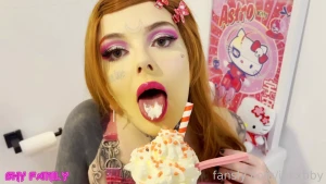 Don t miss out on this crazy anal strawberry milk enema watch as i