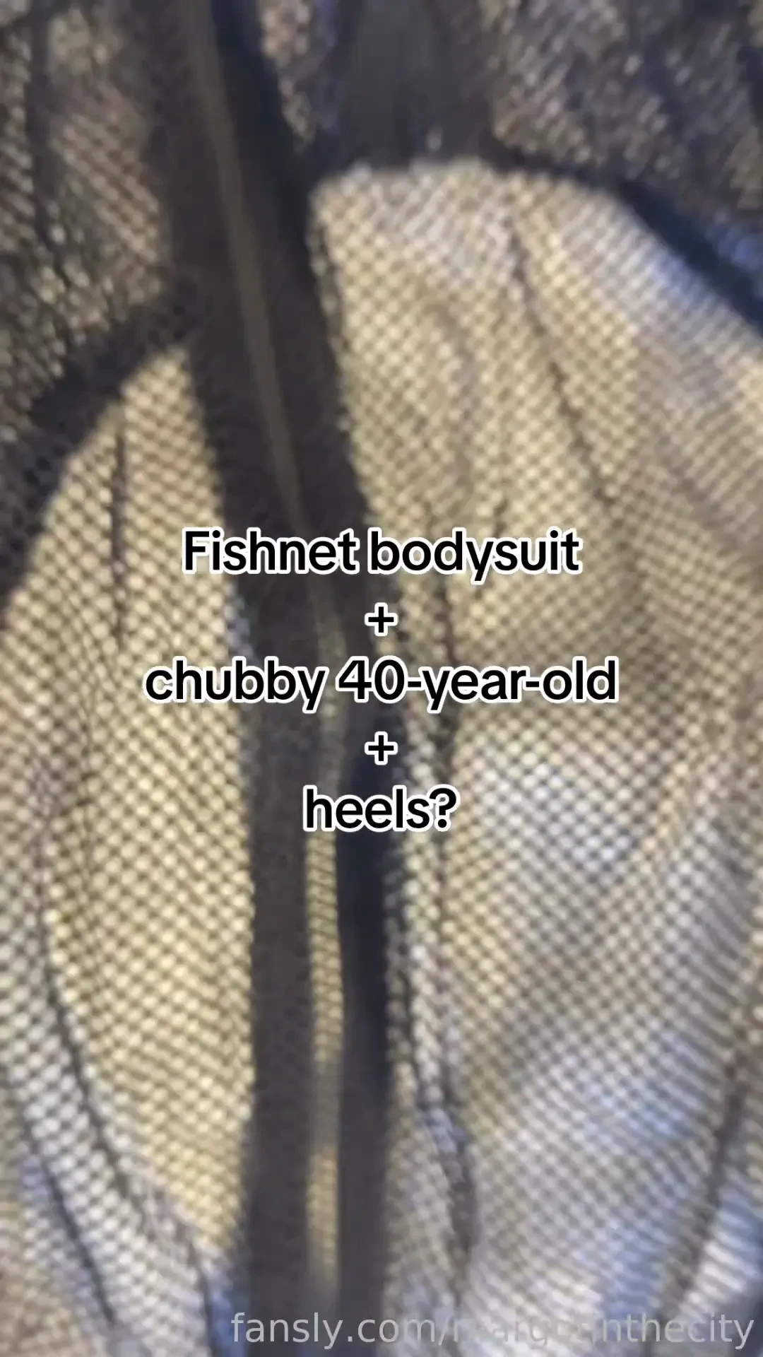 Over40 fishnet bodysuit chubby darkhair 