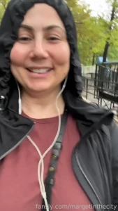 I forgot two things on my rainy walk - what were they braless chubby