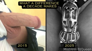 Lockedbybjqueen has a locked cock and now locked balls this is his new