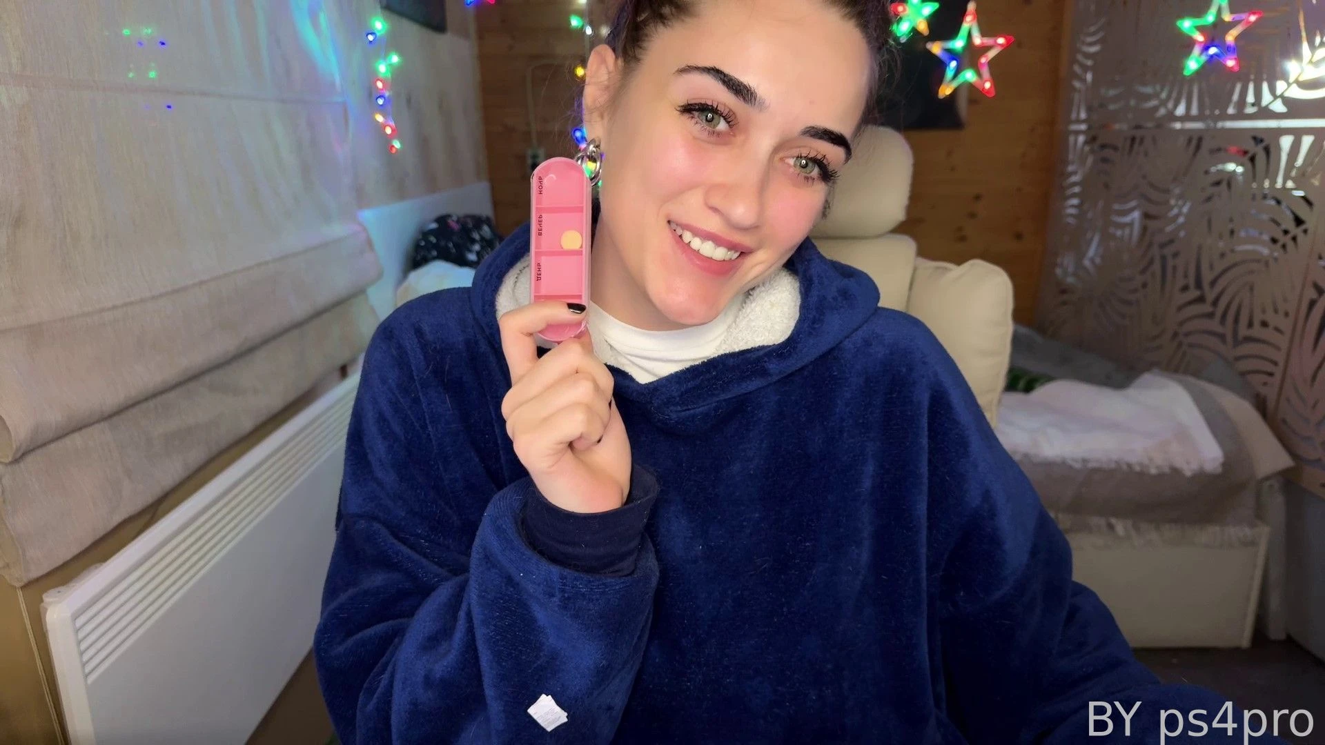 Starting my day with a cozy sweater and my daily vitamins it s the 