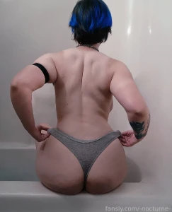 Come take a bath with a blue haired boi transmasc nonbinary lewd tease part 2