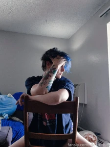 Sometimes the happy just leaks through boxers bluehair twink nb trans part 1
