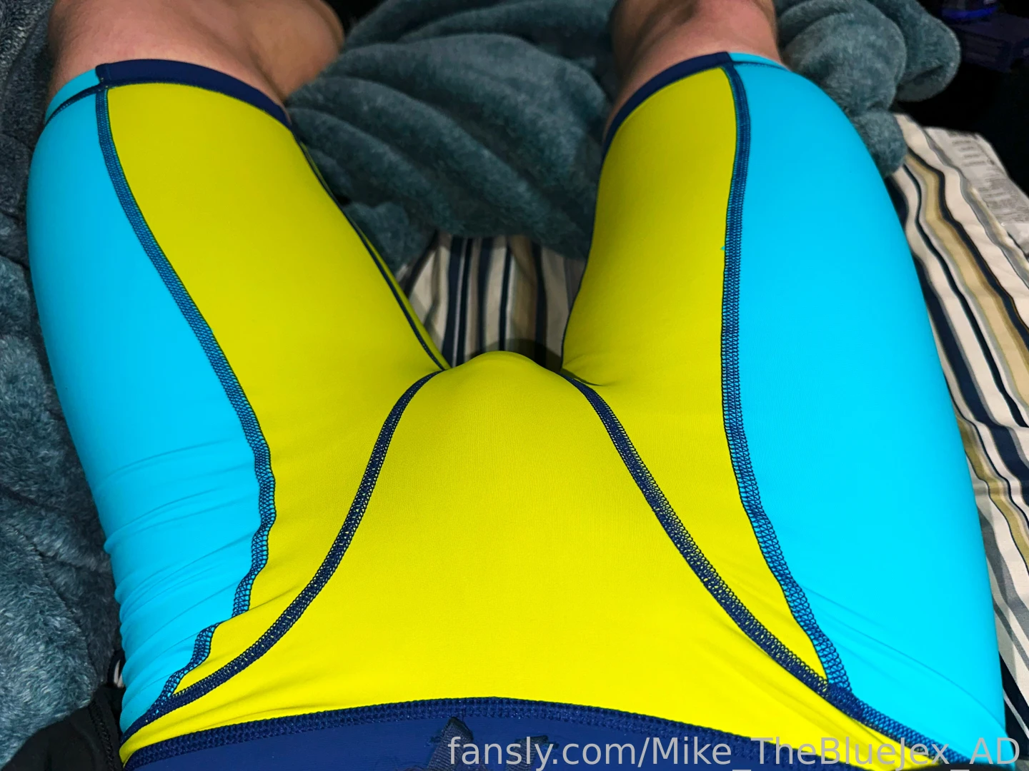 Using my lovense diamo in my blue and yellow speedo vanquisher jammer part 1 