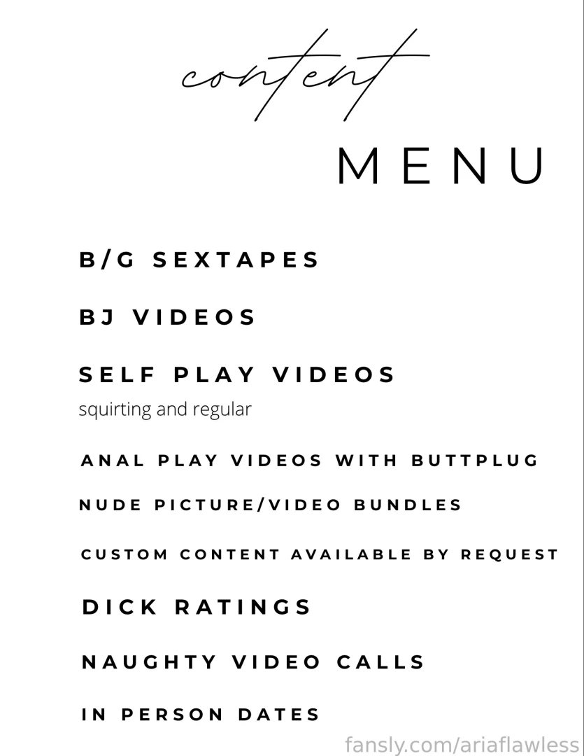 Updated menu options 