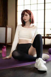 My new cosplay for june is fitness training with momo-chan momoayase part 2