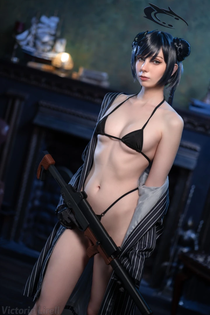 Ryuugekisaki bluearchive cosplay fyp anime animegirl bikini 
