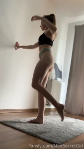 Splits and scorpions are my favorite elements in panties and a crop