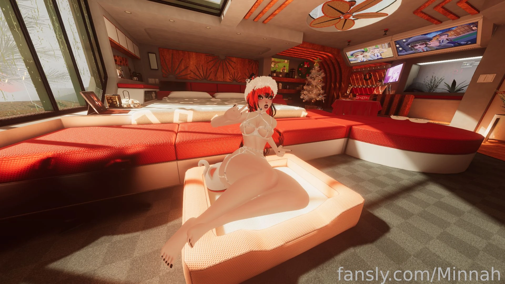 Merry christmas - follow me cat vtuber lewdtuber waifu succubus pussy part 3 