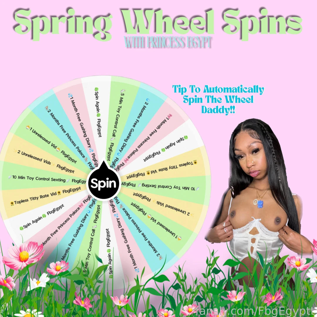 Spring wheel spins win a freaky treat or a few from princess tip this 