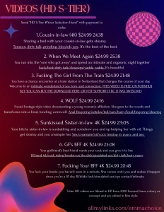 Current video lists as of 6 4 still adding more tiers thanks