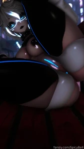 Blue vr vtuber lewdtuber anime hentai 3d milf tits pussy