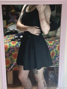 Had only a thong under my skirt while out unfortunately had no one to