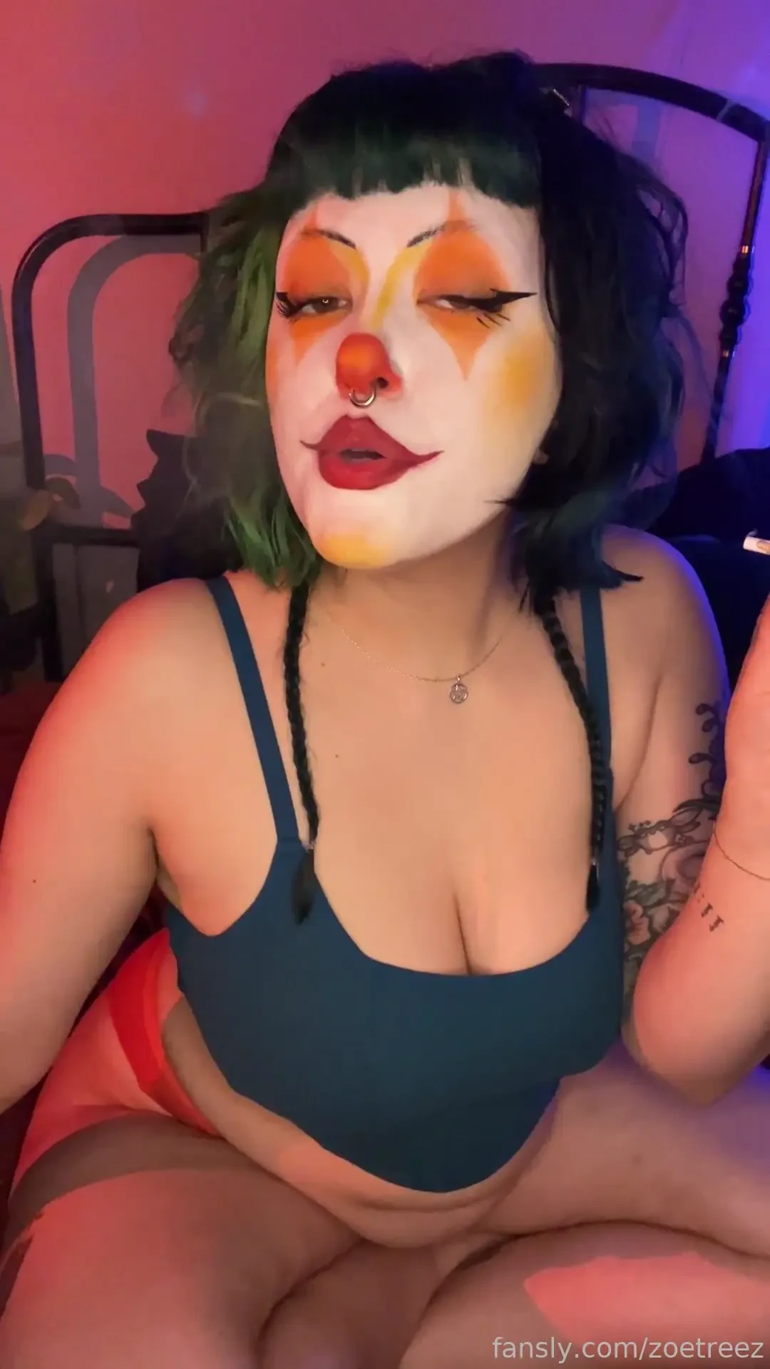 Take a lil smoke break with your favorite thick clown girl you had a 