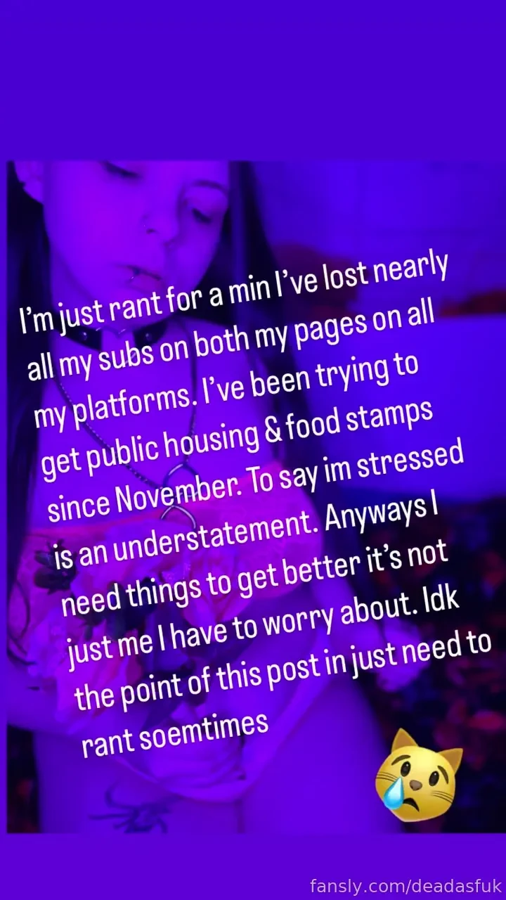 Anything helps things are really tough right now donate pay help goth 