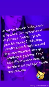 Anything helps things are really tough right now donate pay help goth