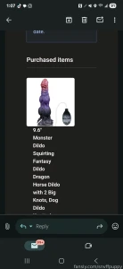 Check out this new toy a follower just bought me on throne thank you