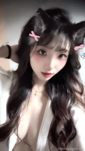 Asian chinese slim boobs cleavage underwear japanese lewd tease