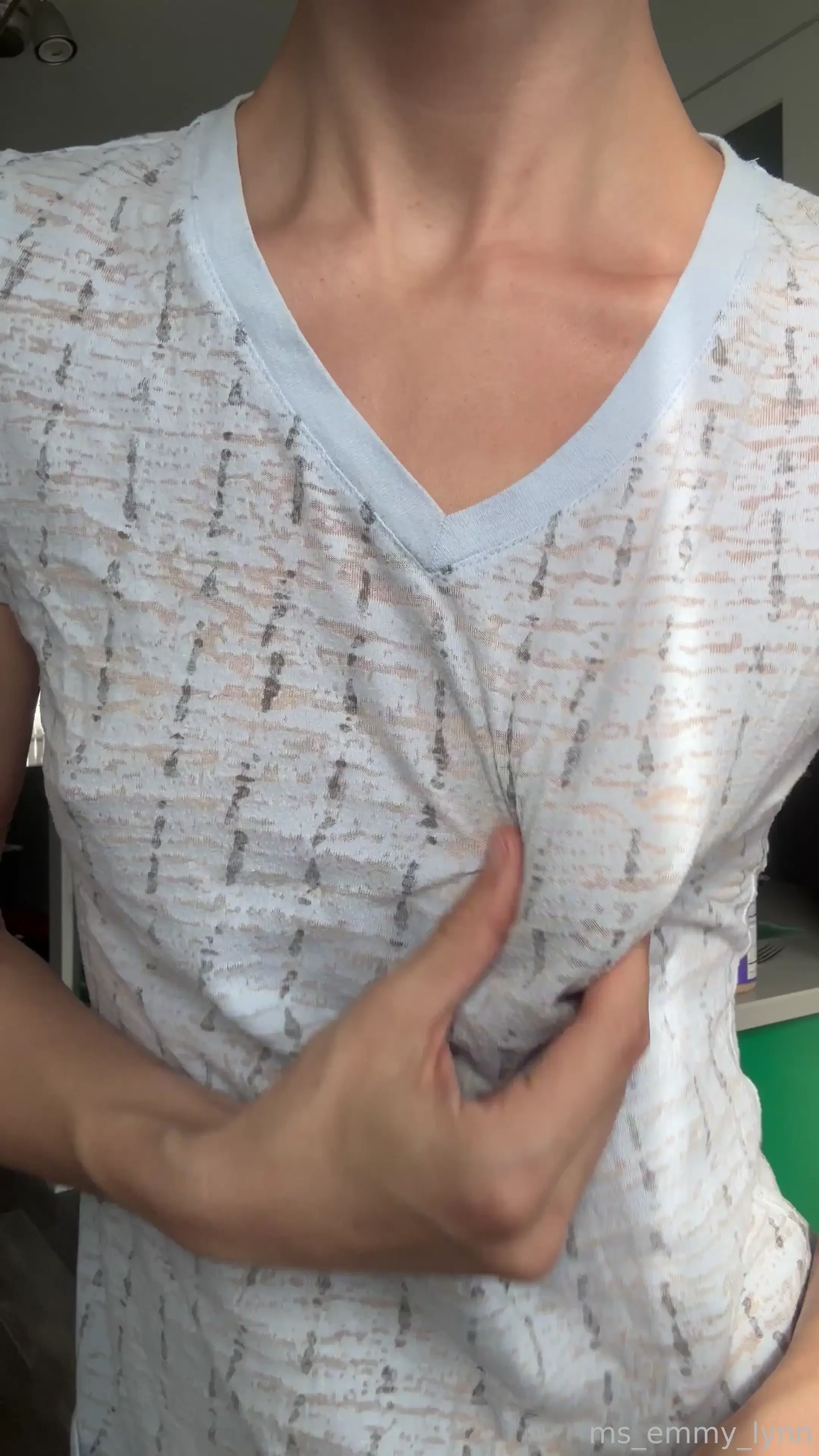 Showing my titties some lovin braless nobra shirt tease teasing tits 