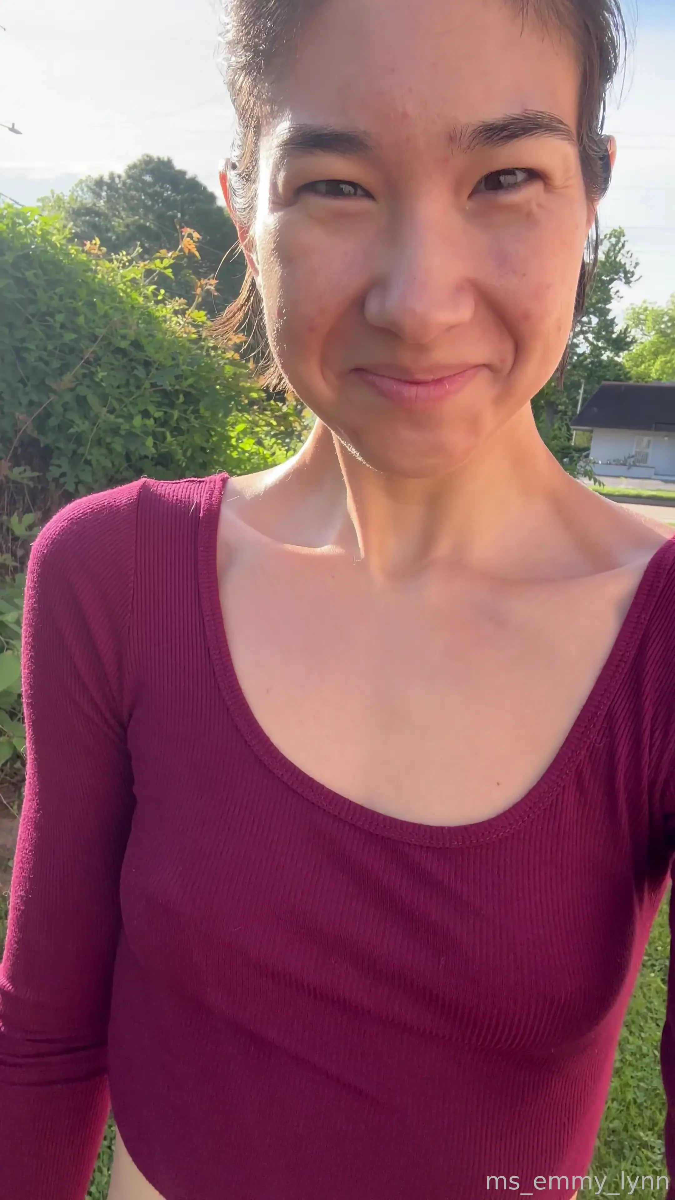 For you my dear subs my smiling face while wearing that cranberry 