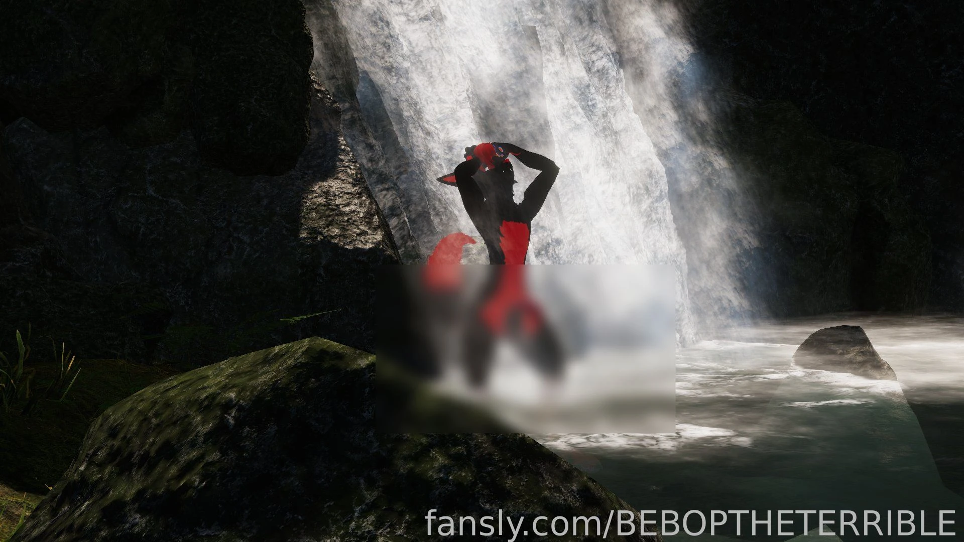 Got caught showering under the waterfall 